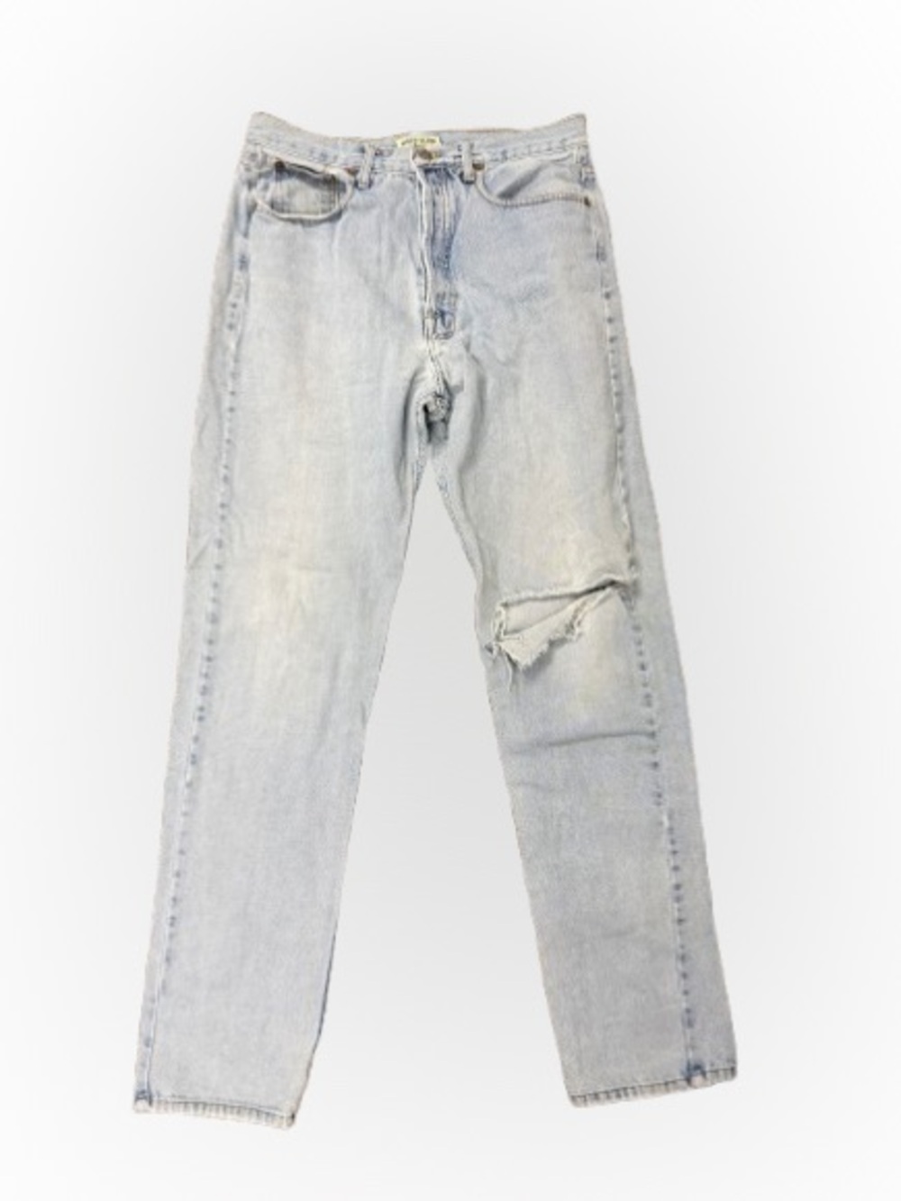 Vintage GUESS Jeans USA Light Wash Distressed Button Fly Mom Jeans 34x34